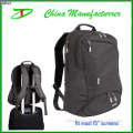 Laptop backpack with sternum straps to stabilise on a luggage